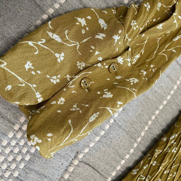 Samsoe Samsoe Pleated Elm Midi Sheer Dress Women’s Size Large Minimalist Flowy - Picture 6 of 10